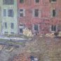 Painting Vintage half' Twentieth Century Oil on board View Country with Truck p8