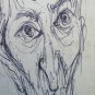 Sketch Pencil Studio Preparatory Drawing Face Man Author G.Pancaldi P28.5