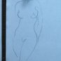 Two Old Drawings Sketching Studio Nude Feminine Portrait Pencil on Basket P28.6