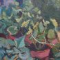 View from the Window Painting Antique Landscape in Spring Signed Original p8