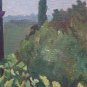 View from the Window Painting Antique Landscape in Spring Signed Original p8