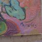 View from the Window Painting Antique Landscape in Spring Signed Original p8