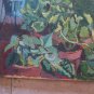 View from the Window Painting Antique Landscape in Spring Signed Original p8