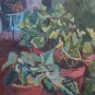 View from the Window Painting Antique Landscape in Spring Signed Original p8
