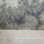 Engraving Antique Landscape Countryside Trees Signed Axel Holm Vintage Print