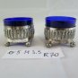 Salad Crisper Portapepe Glass Blue & Metal Silver Saline Salt 1800/1900 R70