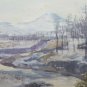 Antique Painting Years' 40 Landscape Winter Snowy Countryside Emiliana P28.53