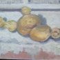 Potatoes on Table Nature Still Painting Oil board Antique Warranty p16