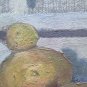 Potatoes on Table Nature Still Painting Oil board Antique Warranty p16