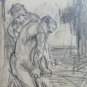 Old Drawing Theme Occupational of Painter Communist G.Pancaldi