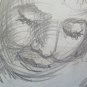 DRAWING ANTIQUE STUDIO PREPARATORY PORTRAIT MAIDEN SKETCH ORIGINAL P28.5