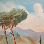 Painting Antique Oil on board Signed Landscape Alpine Mountains in Summer G24