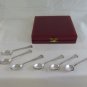 Six Antique Spoons Ns. Alp Silverplate Spoons Cutlery Ancient Board R70