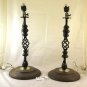 Couple Lamps Table Desk Lampshade Vintage Craft Quality' CH31