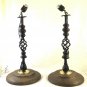 Couple Lamps Table Desk Lampshade Vintage Craft Quality' CH31