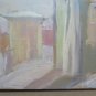 Painting Vintage to Oil View inside Home with Little Girl Original 1960 p3