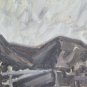 Painting Oil on board Years' 60 inside with Items Signed Original Pancaldi