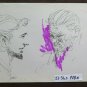 Drawing Antique Portraits Studio Painter Basket Sketch Sketch Vintage Art P28.8