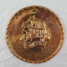Antique Plaque Copper Worked a Embossed Sweden Scandanavia First `S R10