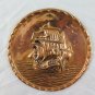 Antique Plaque Copper Worked a Embossed Sweden Scandanavia First `S R10