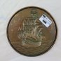 Antique Plaque Copper Worked a Embossed Sweden Scandanavia First `S R10