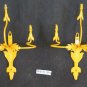 2 Wall Light Wrought Iron Vintage Pair of Lamps Wall CH14 5