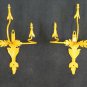 2 Wall Light Wrought Iron Vintage Pair of Lamps Wall CH14 5