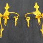 2 Wall Light Wrought Iron Vintage Pair of Lamps Wall CH14 5