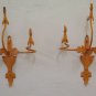 2 Wall Light Wrought Iron Vintage Pair of Lamps Wall CH14 5