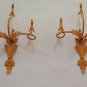 2 Wall Light Wrought Iron Vintage Pair of Lamps Wall CH14 5