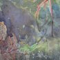 Old Painting Landscape Onirico Abstract Watercolour Basket 14 3/16x12 5/8in