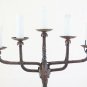 Table Lamp Wrought Iron Obtained from an Candlestick Antique Lampshade CH4