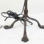 Table Lamp Wrought Iron Obtained from an Candlestick Antique Lampshade CH4