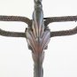 Table Lamp Wrought Iron Obtained from an Candlestick Antique Lampshade CH4