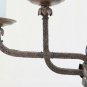 Table Lamp Wrought Iron Obtained from an Candlestick Antique Lampshade CH4