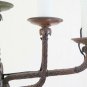 Table Lamp Wrought Iron Obtained from an Candlestick Antique Lampshade CH4