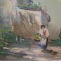 Painting Vintage Painting Oil on board Signed Garcia Landscape Countryside c4