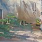 Painting Vintage Painting Oil on board Signed Garcia Landscape Countryside c4