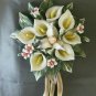 Two Figurines Floral Porcelain Bisquit a Capodimonte Bouquet Flowers PS8