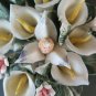 Two Figurines Floral Porcelain Bisquit a Capodimonte Bouquet Flowers PS8