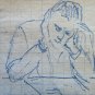 Drawing Antique Studio Preparatory Portraits Portrait Sketch Original P28.5