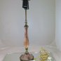 Table Lamp Lampshade Years Fifty Bronze and Alabaster Vintage R21