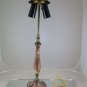 Table Lamp Lampshade Years Fifty Bronze and Alabaster Vintage R21