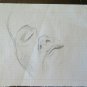 Sketch Original Drawing Antique Studio Preparatory Portrait Feminine P28.5