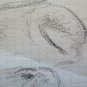 Sketch Original Drawing Antique Studio Preparatory Portrait Feminine P28.5