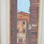 Painting Antique Oil View Dei Caruggi Di Genova Liguria Original G1