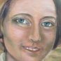 Painting Oil Hand Painted Original Signed Portrait of Young Woman MTB1