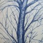 Antique Sketch Pen on Basket Years' 40 Drawing Sketching Trunk Tree P28.6