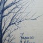 Antique Sketch Pen on Basket Years' 40 Drawing Sketching Trunk Tree P28.6