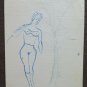 Antique Sketch Pen on Basket Years' 40 Drawing Sketching Trunk Tree P28.6